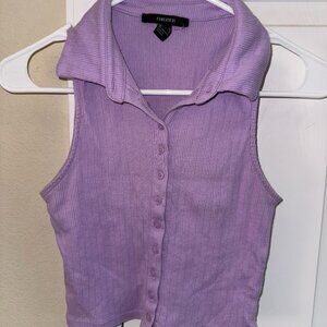 F21 Lavender Button Up